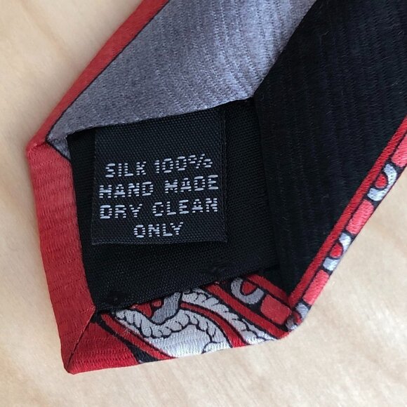 Vtg Portofino Collection Handmade Silk Necktie - Paisley & Swirls - Picture 8 of 8